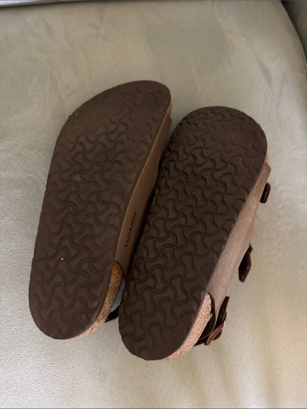 Birkenstock Kids Classic Two-Strap Buckle Sandals in Brown 3-3 1/2 European Size